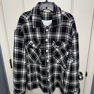 Young LA Black and White Checkered Utility Jacket